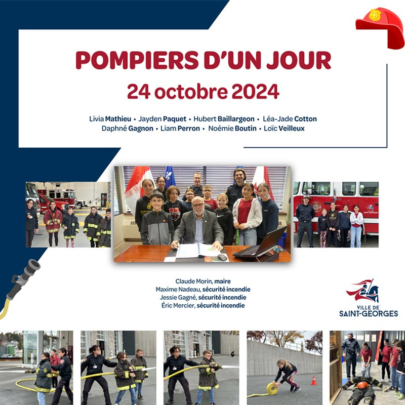 8 élèves des écoles primaires sont Pompiers d'un jour